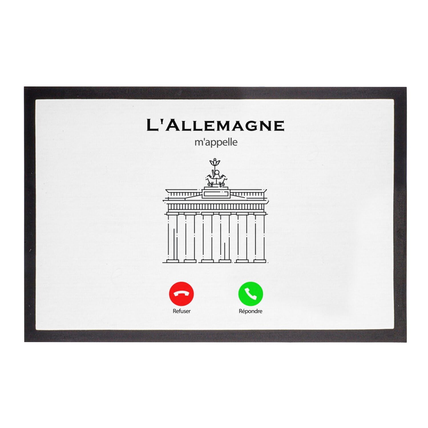 Paillasson l'Allemagne m'appelle cadeau voyage Brandebourg déco maison 75x50cm
