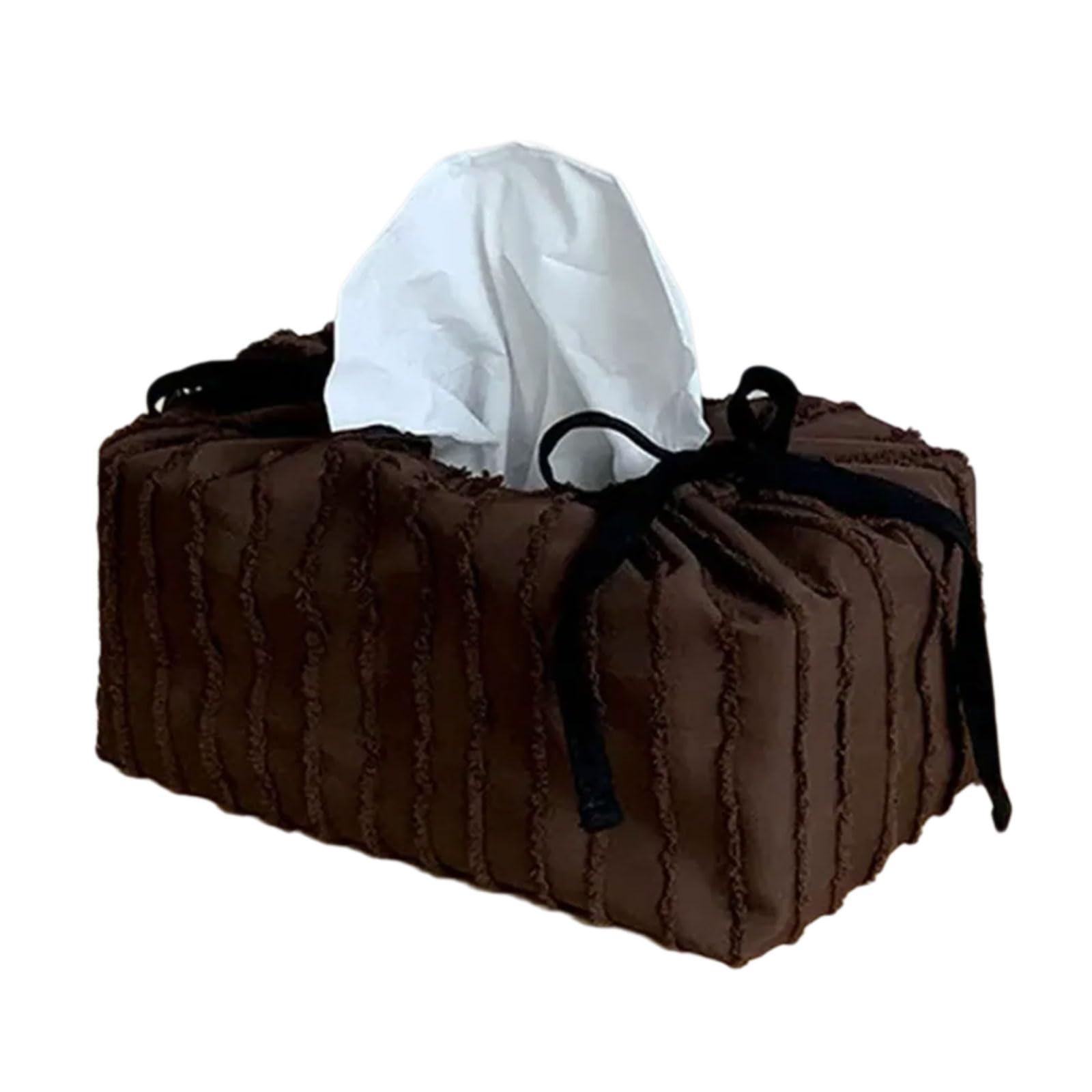 Tsophreniq Decorative Tassels Tissue Holder Polyester Materials Napkin Holder Organiser Living Room Bedroom Essential Elegant Square Tissue Box Cover