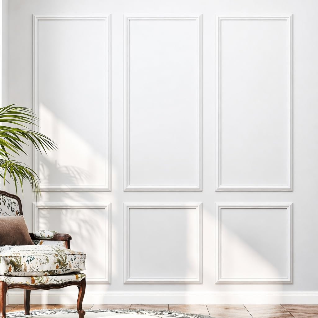 Molduras de pared precortadas para salones modernos y paneles decorativos listos para pegar