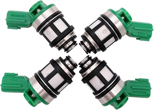 JS4D-5 Juego de 4 inyectores de combustible para Nissan Altima 2000-2001 Frontier 1998-2004 Xterra 2000-2004 Pickup 1996-1997 2.4L 16600-1S700