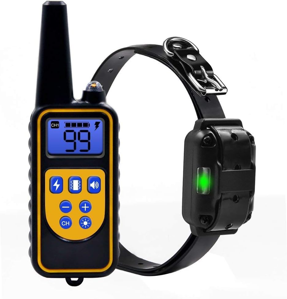 Shock Collar for Dogs, Dog Shock Collar with Remote Control for 2600ft Range 100% Waterproof & Rechargeable Dog Training Collar with Remote Dogs (TC4)