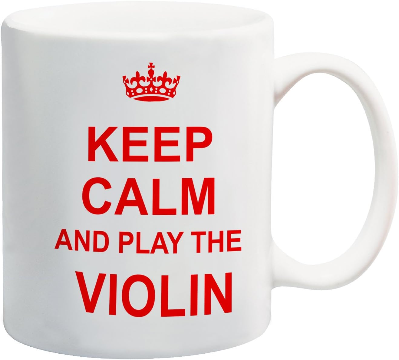 Keep Calm and Play The Violin Red Mug Gift Present Musical Instrument