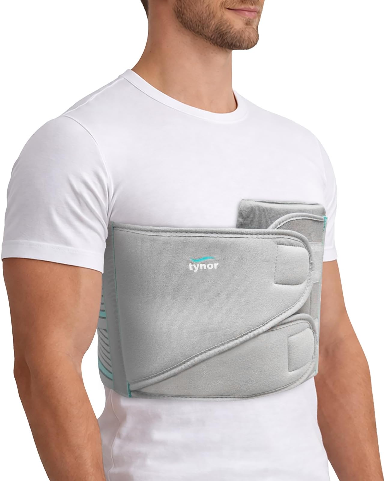 Tynor Chest Binder, Grey, XL, 1 Unit