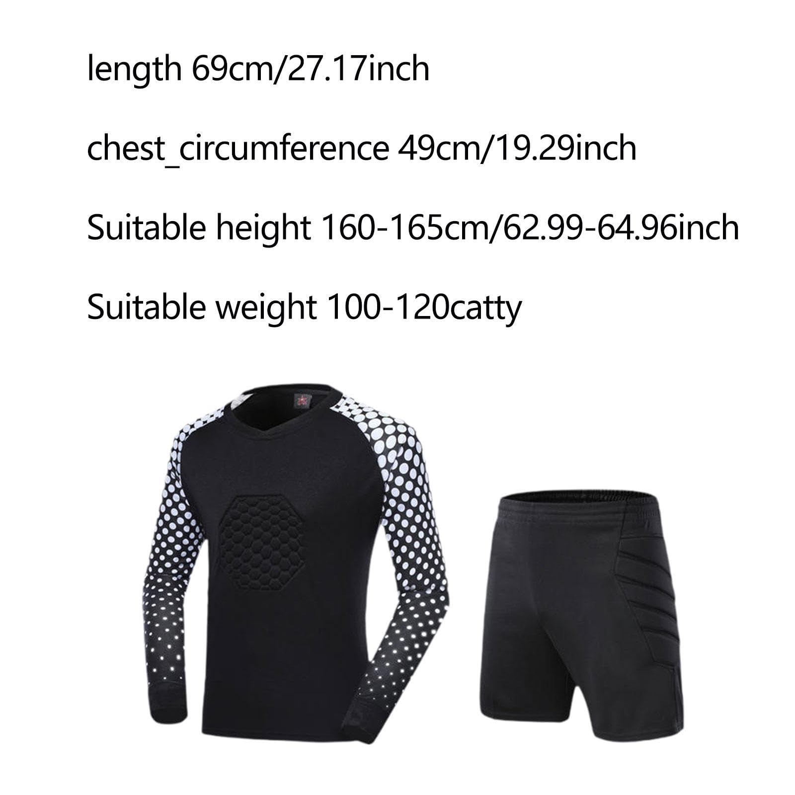Kit de portero, equipo de entrenamiento, manga larga, poliéster, portero de fútbol para niños y adultos