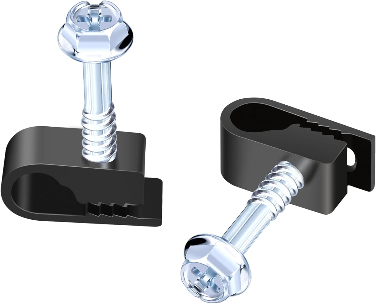 Cable Clips with Screws Fastener 1/4 Inch