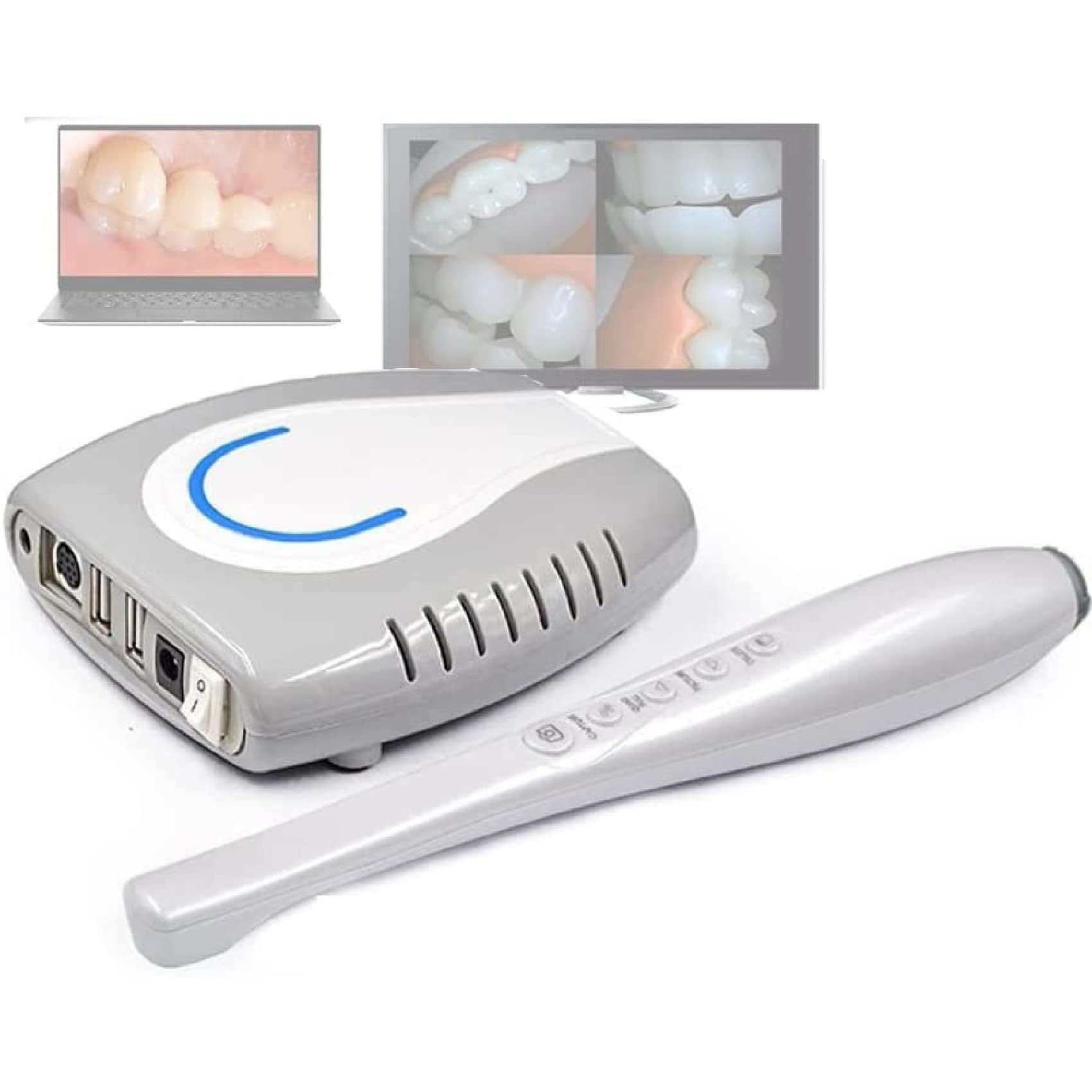 Dental Intraoral Camera, Wireless WiFi HD 5.0MP Vet Oral Visual Camera with 6 LED Lights Oral Viewer Split Type HD Intraoral Dental Camera Compatible with PC VGA TV
