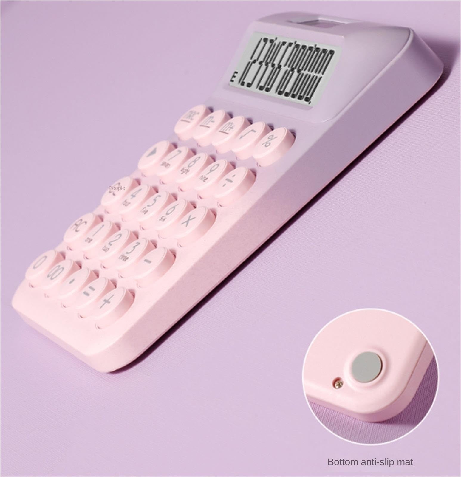 Kalkulatory Kalkulator, Wielofunkcyjny Kalkulator Biurowy, 12-cyfrowy Wyświetlacz LCD, Podstawowy Kalkulator Stacjonarny Przybory Szkolne(Pink)