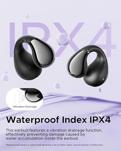 Miniatura 7 de truefree Auriculares inalámbricos B1 de oreja abierta, auriculares Bluetooth 5.4 con audio espacial, ajuste de clip ultraligero, batería de 25