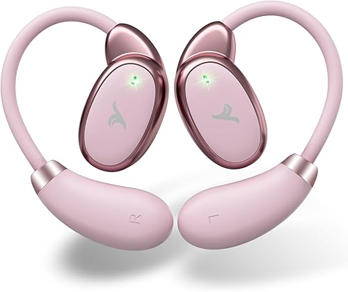 Auriculares de oreja abierta, hasta 32 horas de reproducción, Bluetooth 5.4, auriculares de oreja abierta ultra cómodos, gancho ergonómico para la
