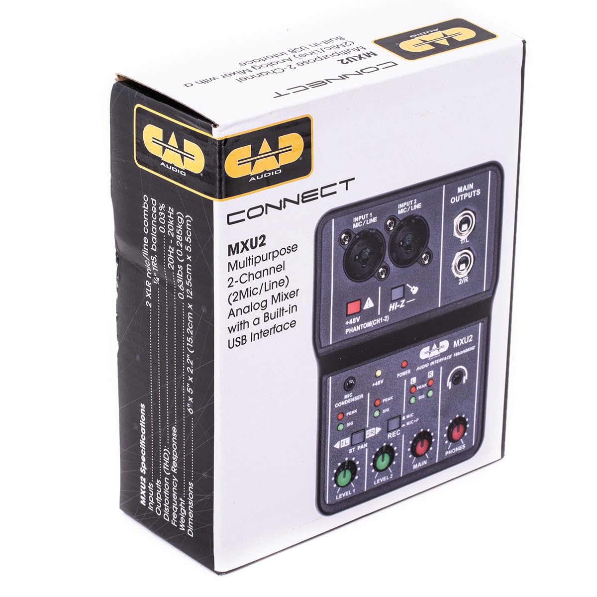 Amazon.com: CAD Audio MXU2 2-Channel USB Mixer – Dual XLR-Combo