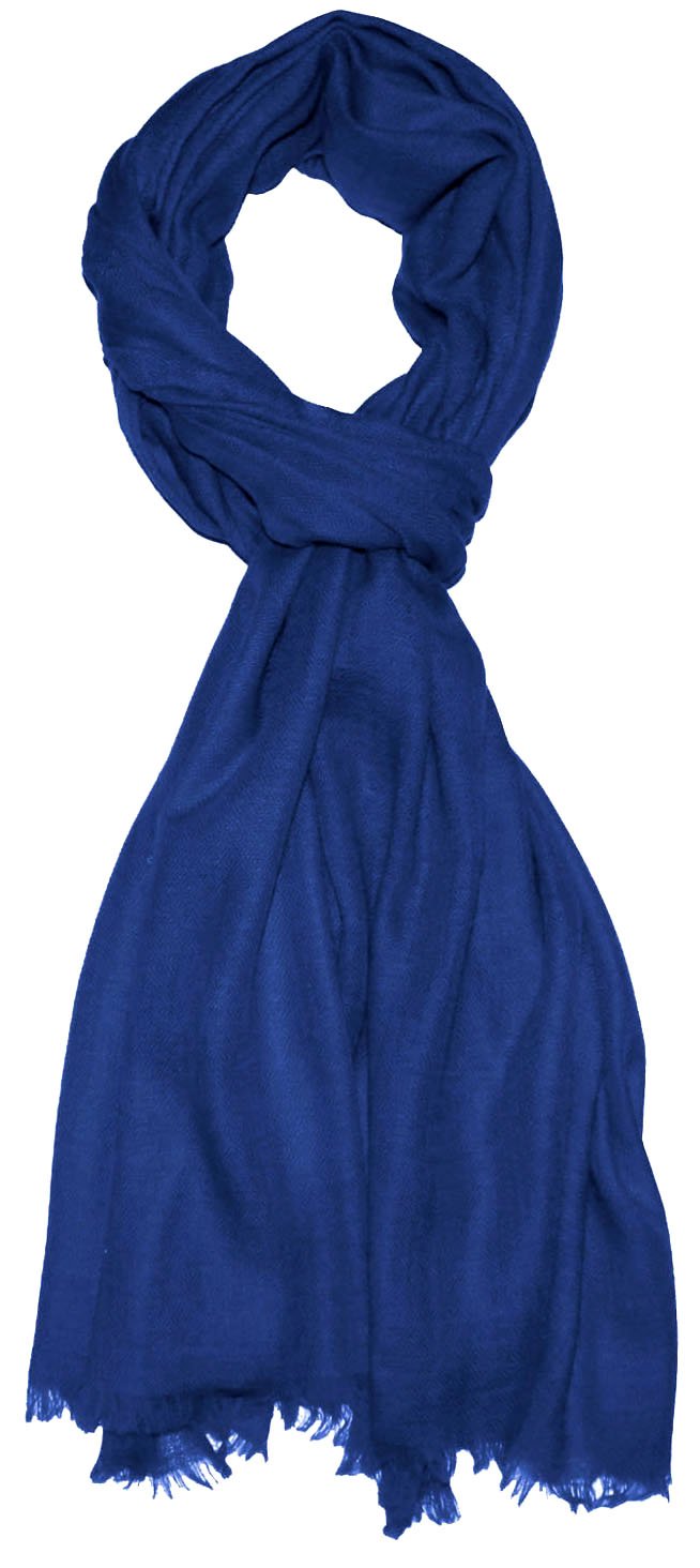 Lorenzo Cana Damen Pashmina Schal Schaltuch 100% Kaschmir leicht kuschelweich Kaschmirschal Kaschmirtuch Kaschmirpashmina einfarbig blau 78309