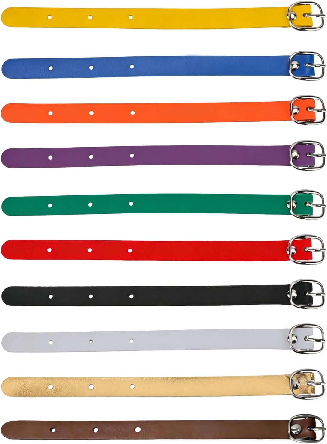 20 Pcs Luggage Straps, PU Leather Luggage Tag Straps, Adjustable Replacement Belts with Metal Buckle, Multicolors Replacement Belts for Luggage, Pass Holders, Watch Bands & Travel Accessories ﻿