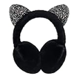 Girl Winter Ear Muffs Cute Cat Ear Furry Plush Earmuff Ear Warmers Women Adjustable Outdoor Earmuff