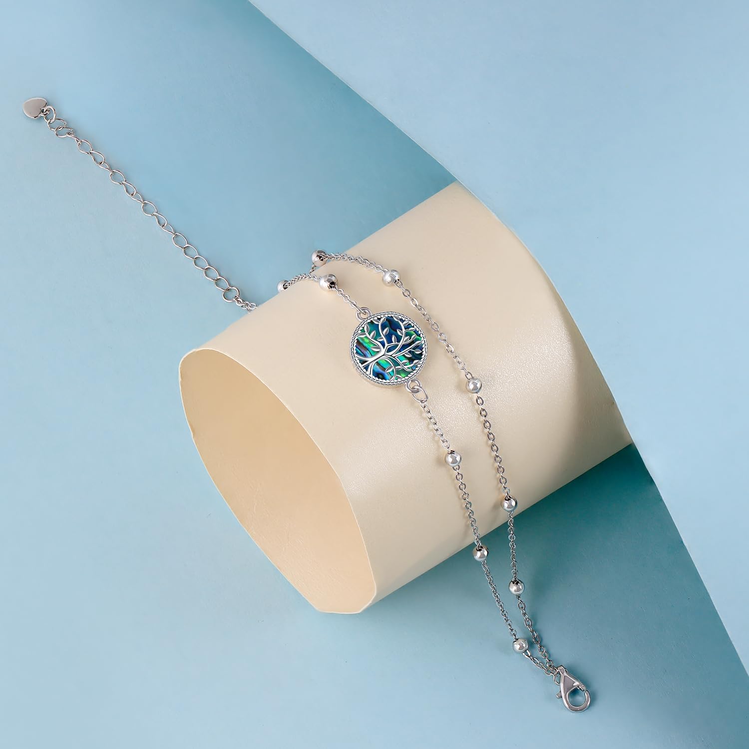 Aniu Tree of Life Bracelet for Women, S925 Sterling Silver Adjustable Jewelry Chain Family Tree Jewelry Charms for Mother's Day/Birthday/Anniversary(with Gift Box) - Image 4