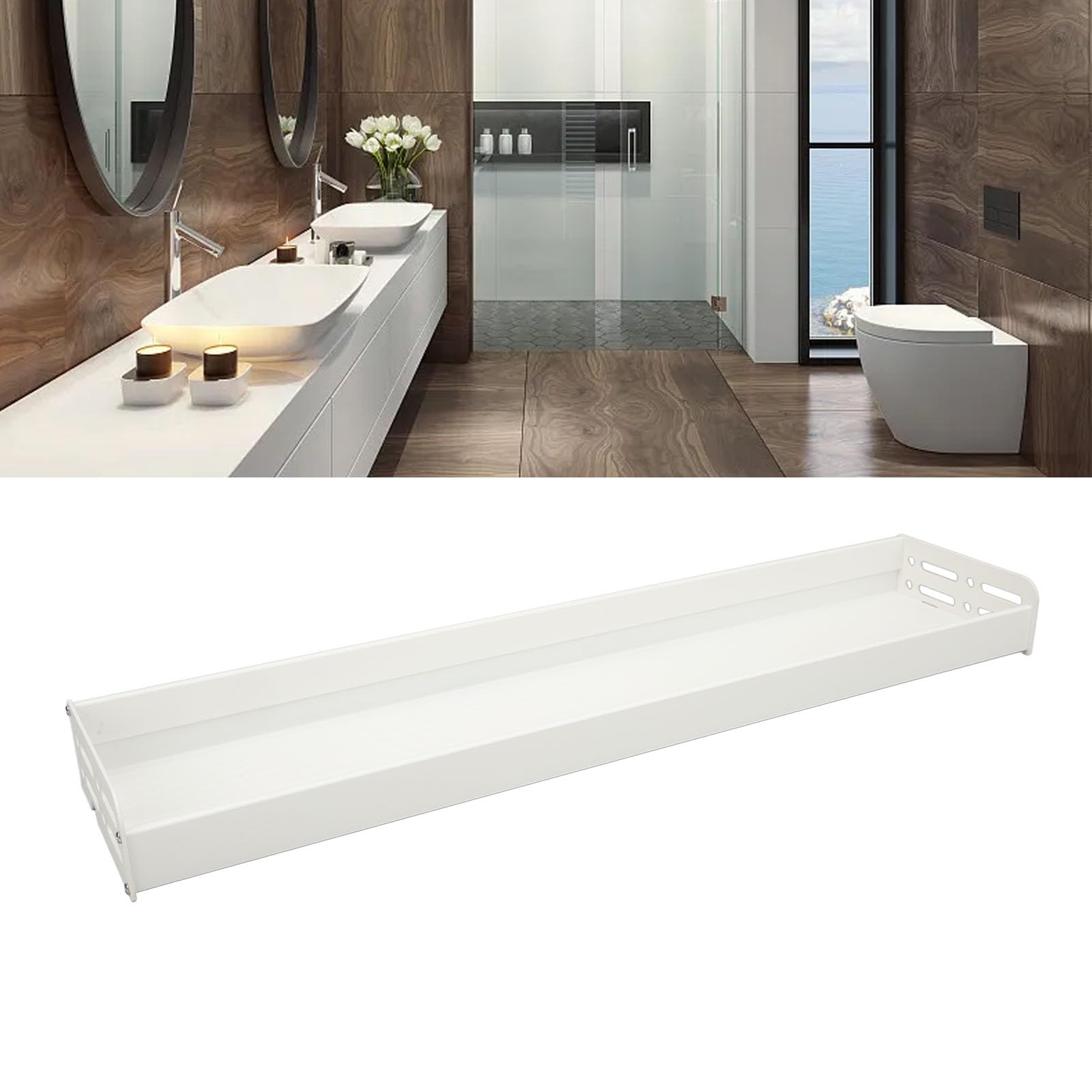 Estante de especias de cocina montado en la pared Organizador de condimentos colgante para el hogar para cocina baño 60 cm (Bianco)