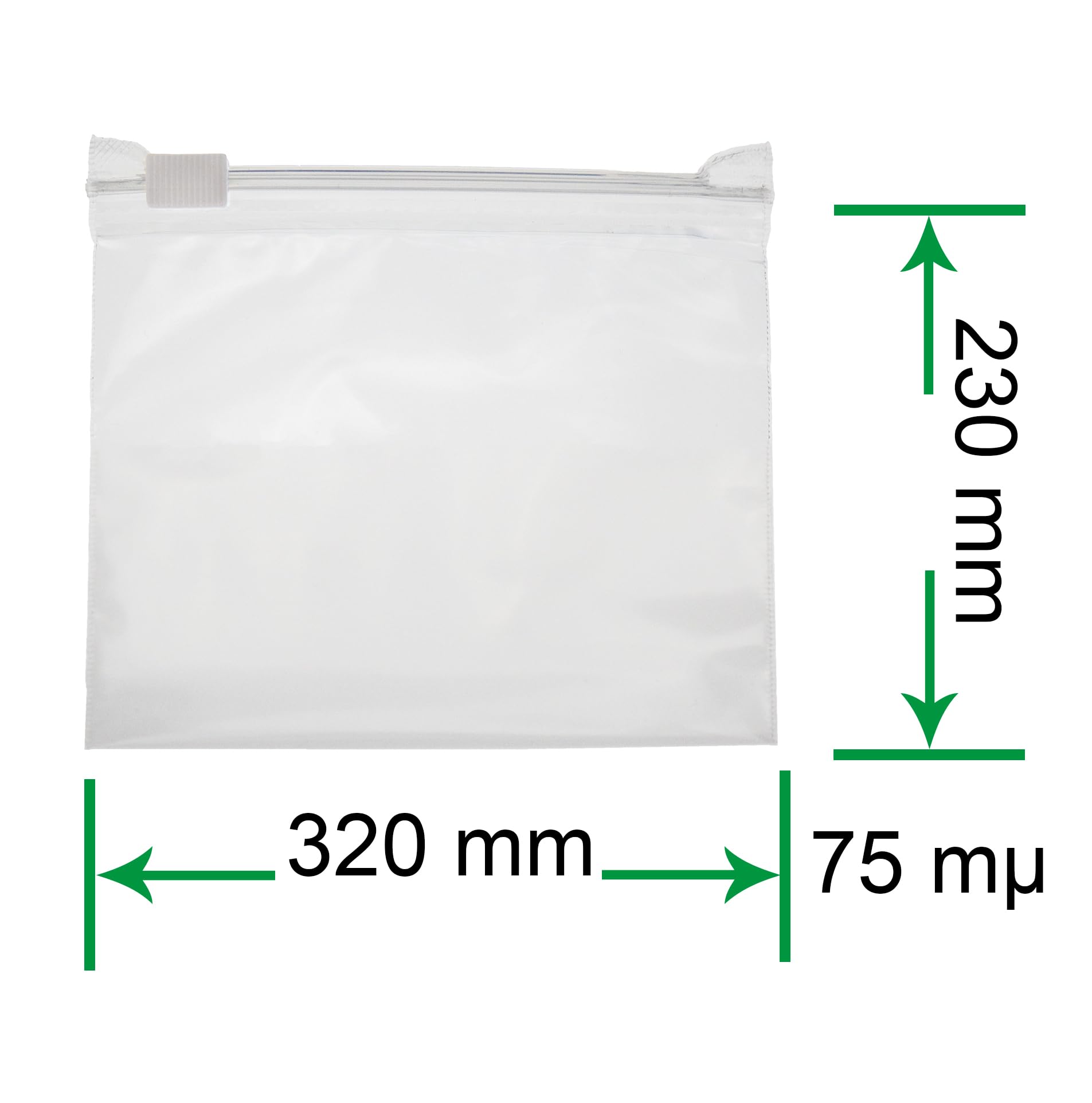 HeiZip 50 x torebki z zamkiem błyskawicznym/torby z zamkiem błyskawicznym 320 x 230 mm, 75 mµ/MY, przezroczyste, zamykane, bezpieczne dla żywności