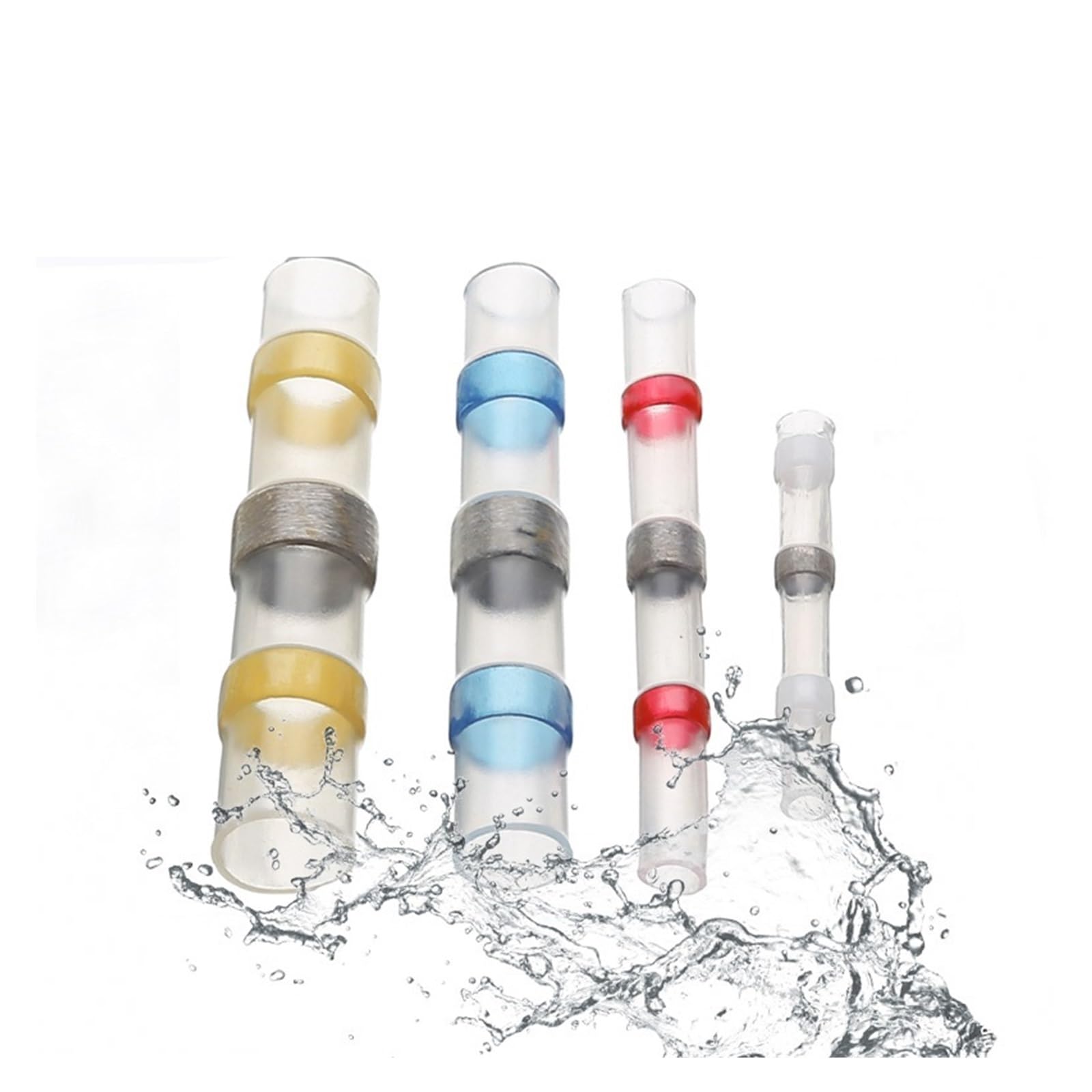 AARTERZZA 10/20/30//50/100pcs Solder Seal Wire Connectors 3:1 Heat Shrink Insulated Electrical Wire Terminals Butt Splice(26 to 22 AWG,100PCS)