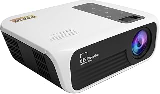 Video Projector, Full HD 1080P Smart LED Projector with Remote Control, Support High-definition Wireless Simultaneous Screen, for Home Theater, Outdoor Movie (UK Plug)