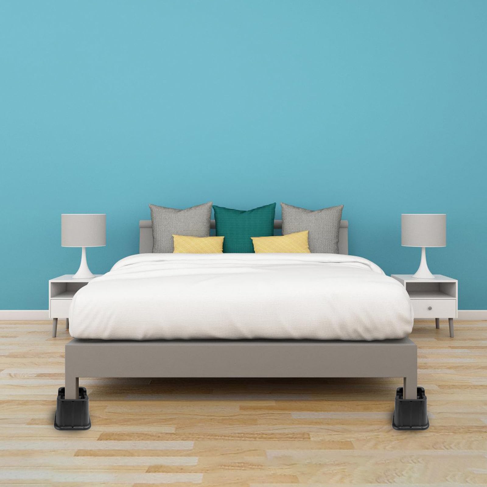 Muebles generales Elevadores de piernas sin patines Cama Sofá Pies Acolchado Amplificador de altura Diseño fuerte Fácil Mantenimiento Fácil Elevadores de muebles apropiados para la edad