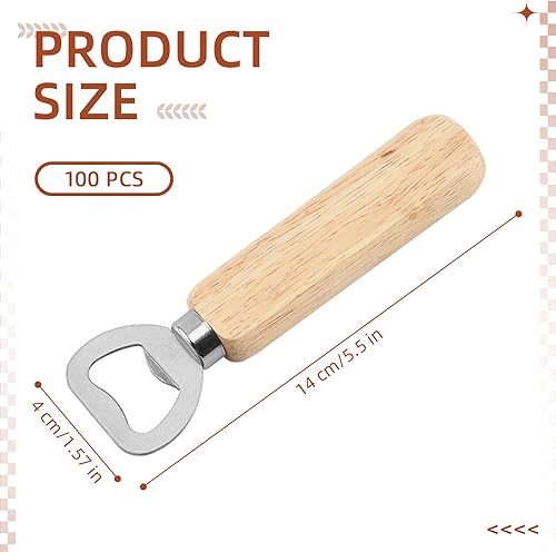 Miniatura 9 de Yugada Abrebotellas de madera, 50 unidades, abrebotellas de madera a granel, abrebotellas de cerveza de madera, abrebotellas de madera, abridor de