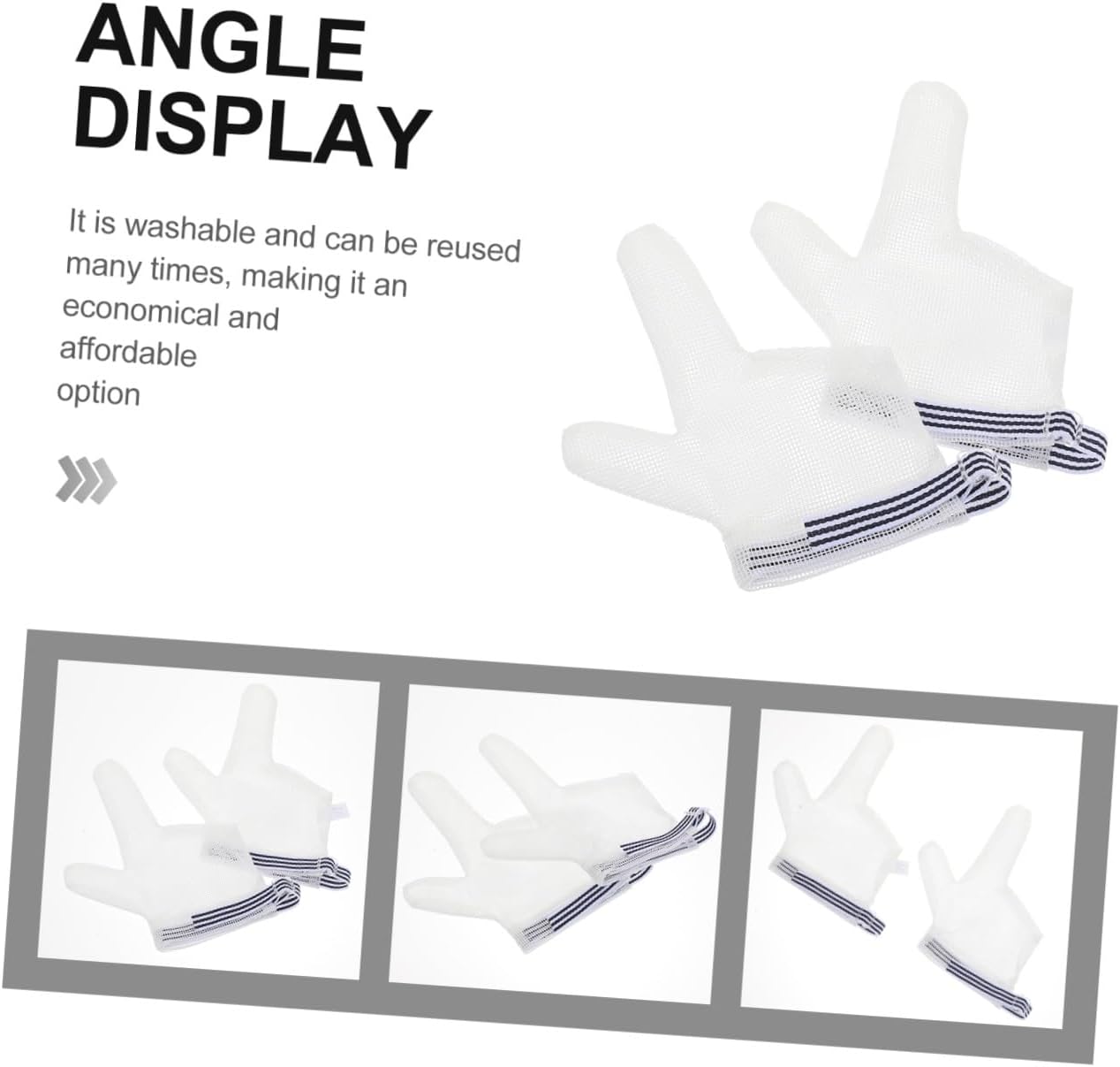 Vaguelly 1pair Double Finger Sucking Gloves for Boy Girl Prevent Thumb Sucking Gentle Protection for Boy Girl Comfortable Design for Newborns