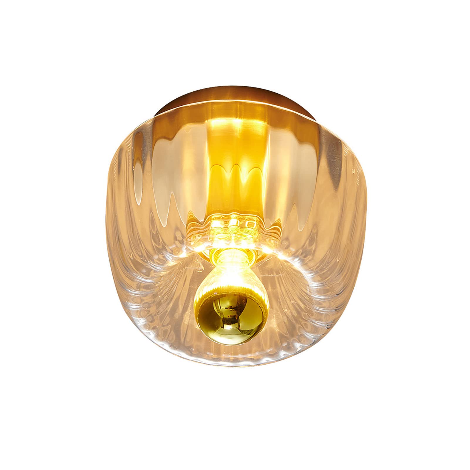 HYJAUSXB European Style Bedside Wall Lamp Full Copper Ceiling Light for Porch Aisle Corridor Balcony - Artistic Small Model American Homes