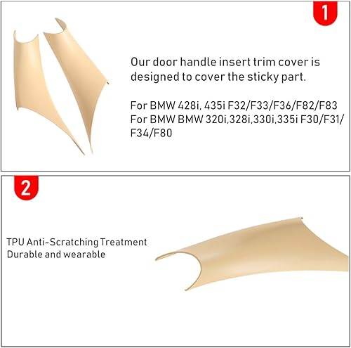 Miniatura 5 de Jaronx - Manija para panel de puerta izquierda delantera de BMW, reposabrazos para la puerta del lado del conductor