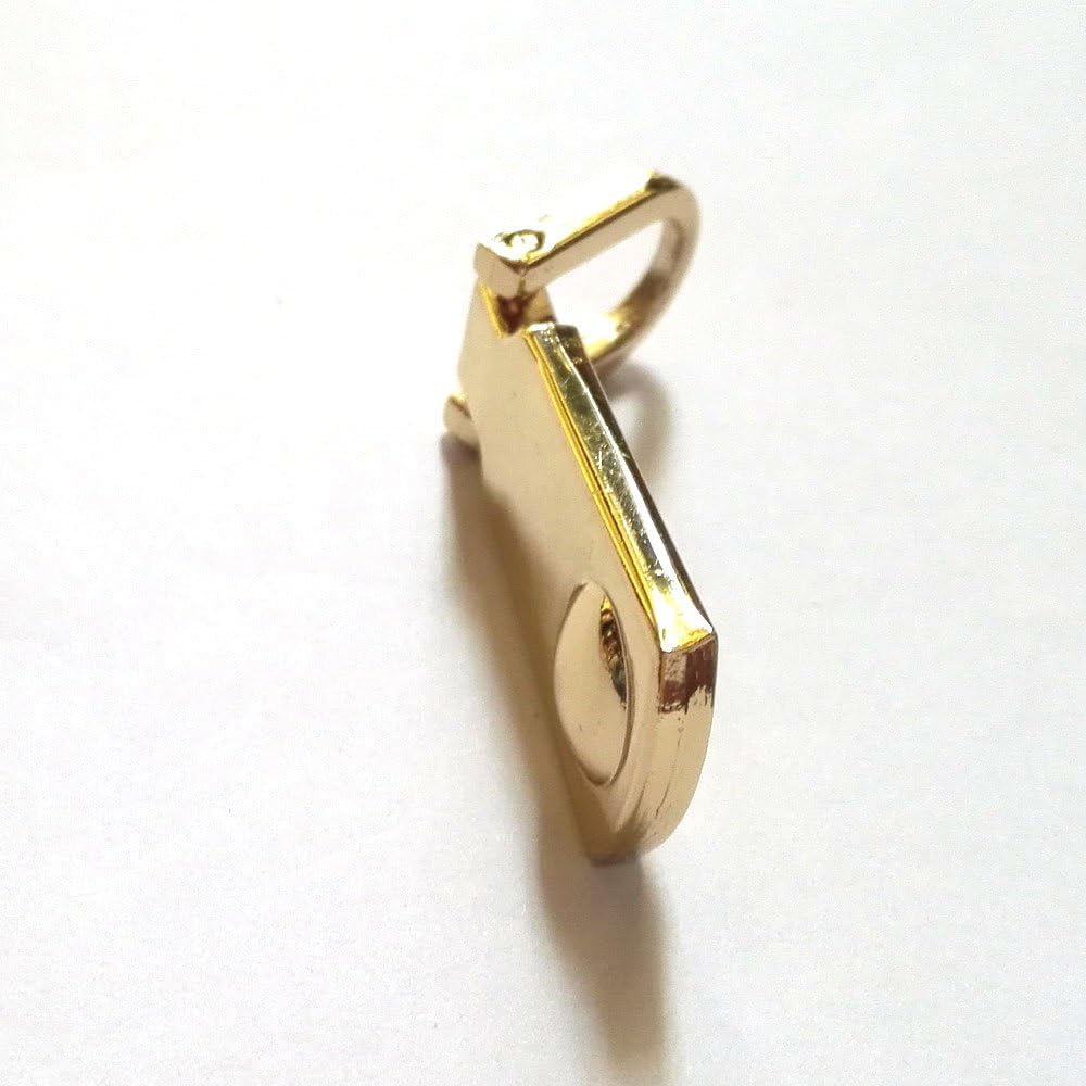 Pack of 6 Zipper Fixer Repair Pull Tab #5 Metal 40mm 1.5" Pale-Gold