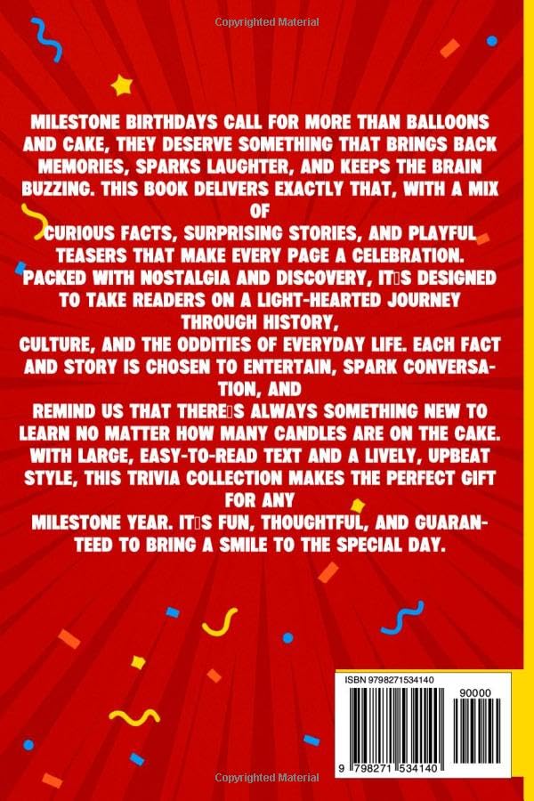 The 90th Birthday Big Trivia Book (90th Birthday Gift) - Fun Facts. Stories & Memory-Lane Teasers for 90 Year Old Birthday Present: Large Print Text - Image 2