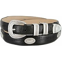 Black Mesa Italian Calfskin Genuine Leather Designer Dress Conchos Belt