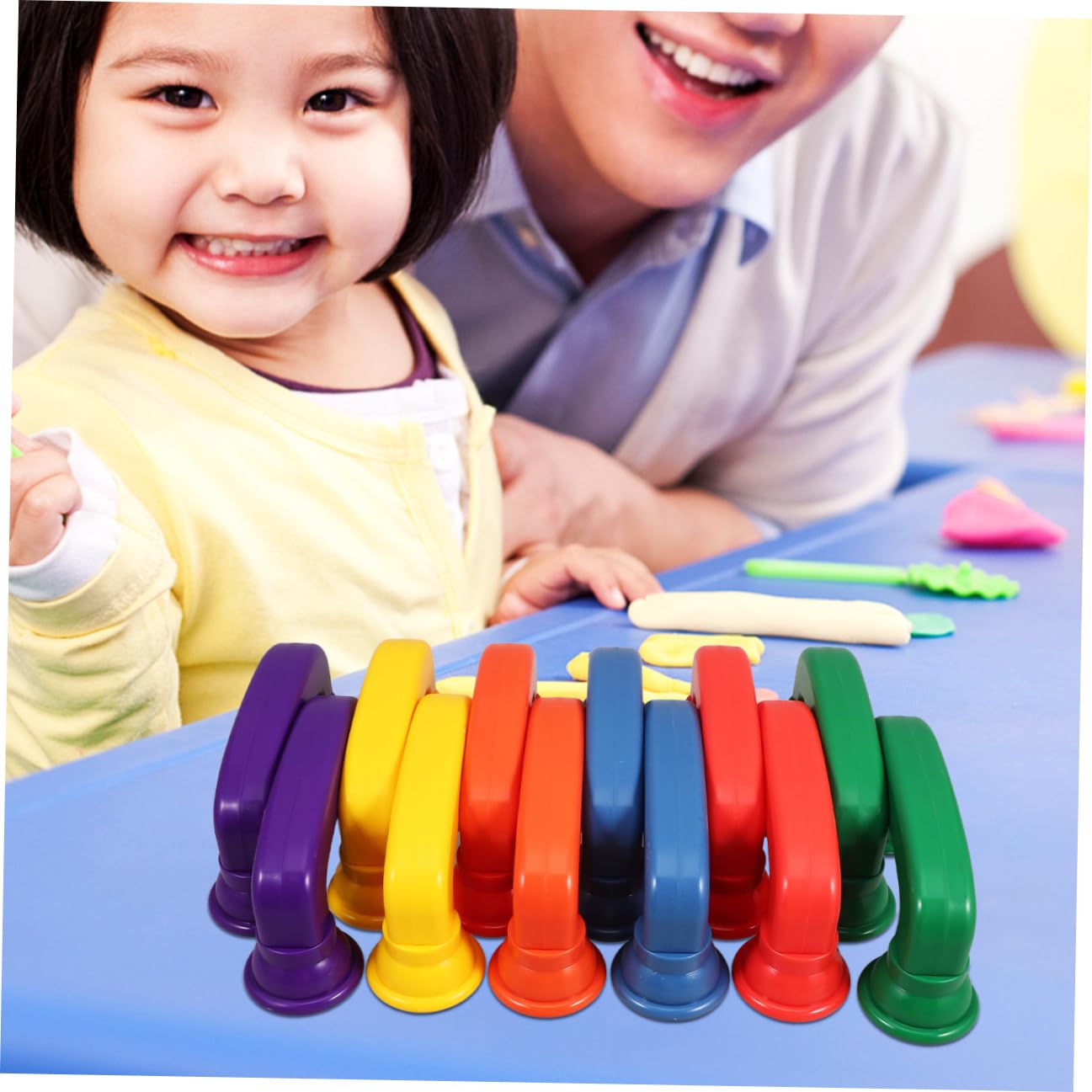Hohopeti Telefono Giocattolo Sussurrante per in Plastica ABS Colorata Set da 12 Pezzi Gioco Educativo Portatile per Sviluppo Udito e Concentrazione Adatto a Scuole e Attività Infantili