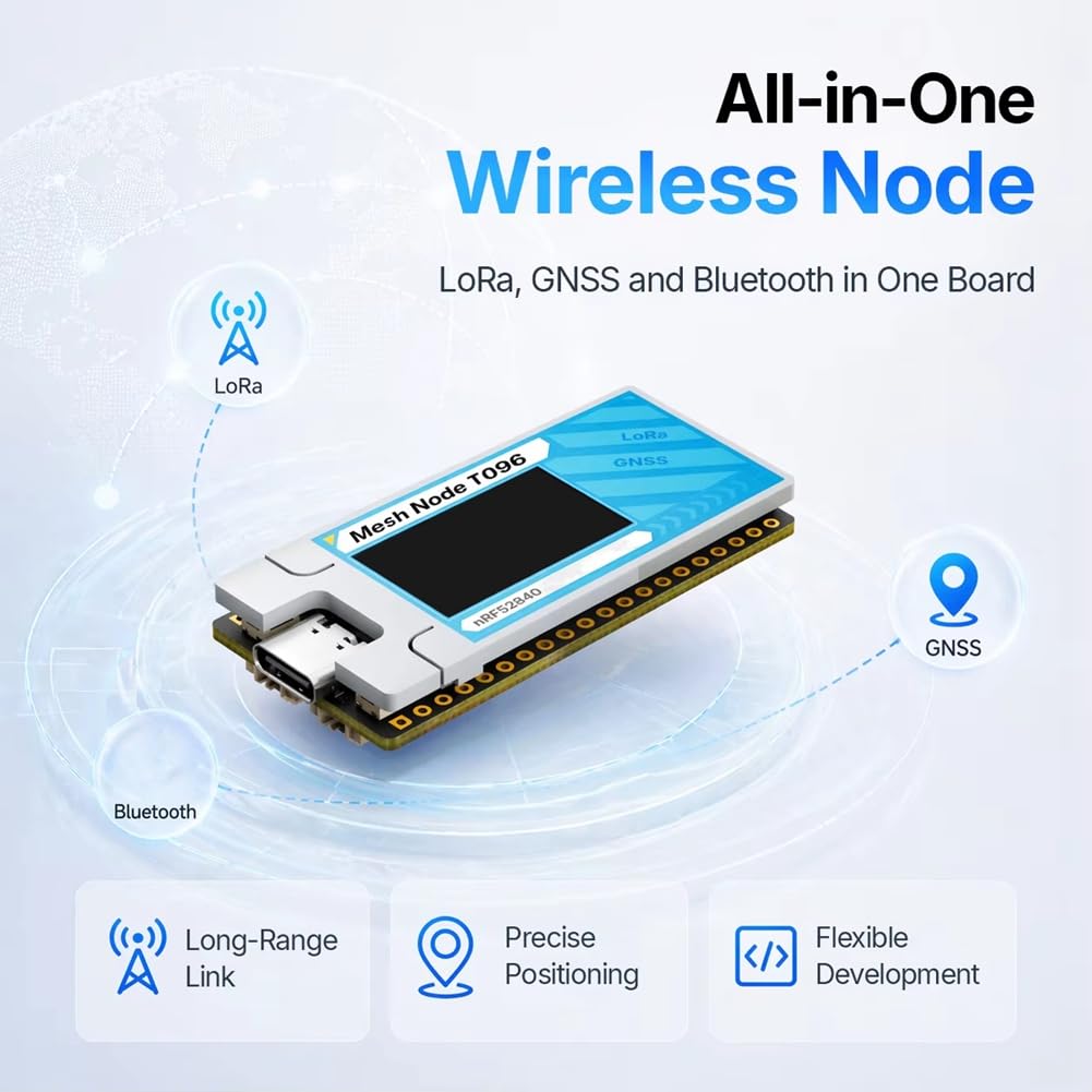 Heltec Mesh Node T096 863-928MHz Meshtastic NRF52840 Tracker Lora Node SX1262 Bluetooth