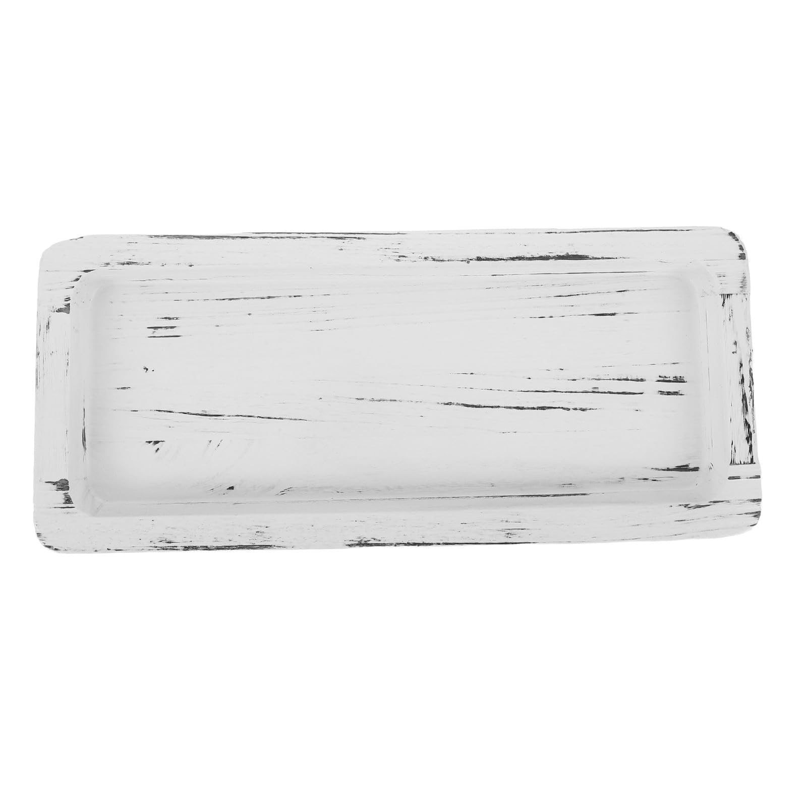 TOYANDONA Bandeja Rectangular Larga y Estrecha: Centro de Mesa Decorativo rústico de Madera para Servir. Portavelas navideño de Estilo rústico para Mesa de Centro o Sala de Estar.