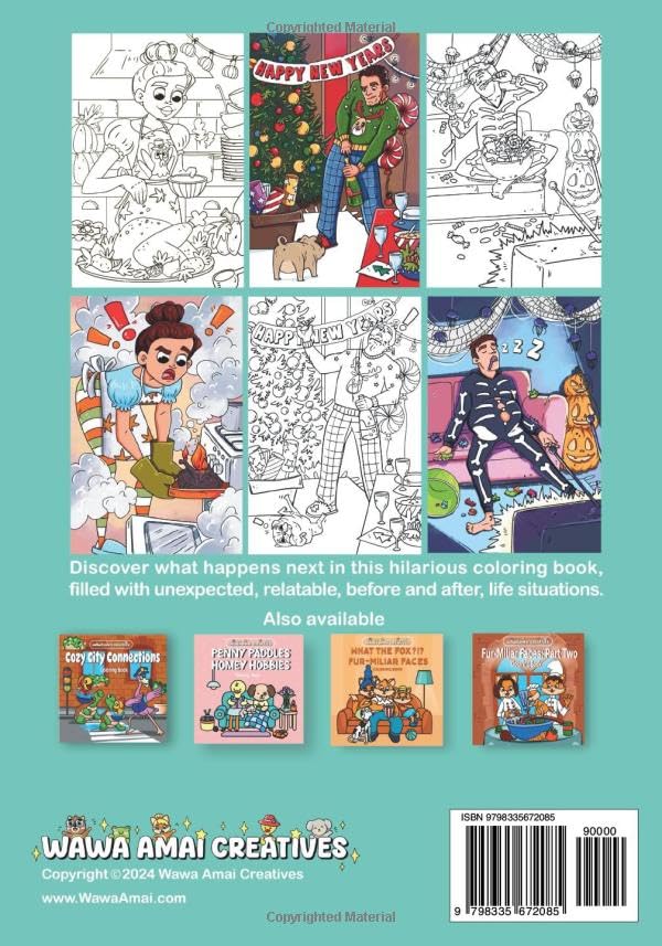 Life Happens: Coloring Book for Adults and Teens, Featuring Hilarious and Relatable Life Situations and Super Cute Characters, for Relaxation, Stress ... and Mood Elevation (Life Happens Collection) image 3