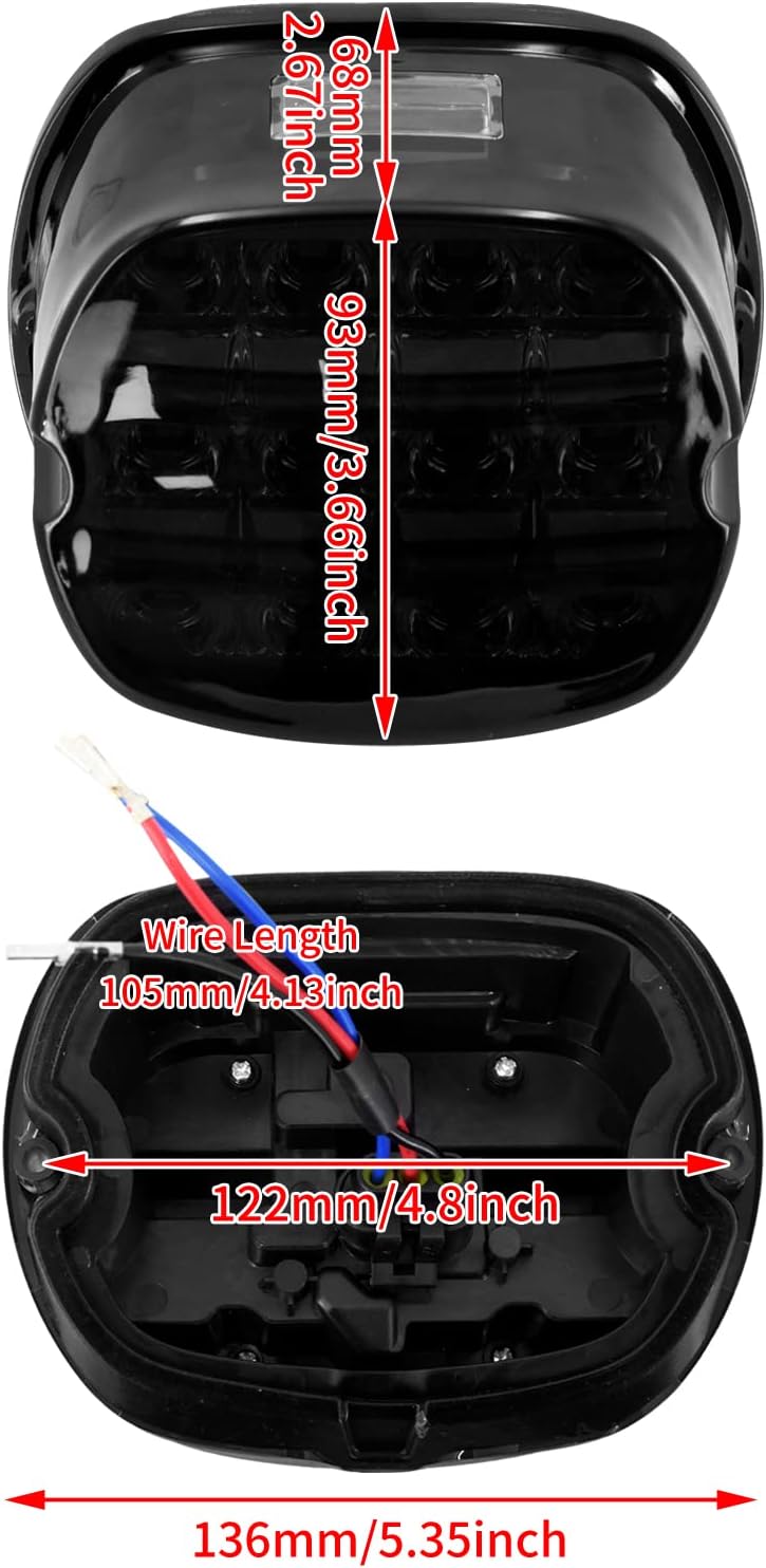 Rear LED Tail Light Turn Signal Running Brake Light Lamp Fit for Harley Sportster XL Touring Street Gilde Road King Electra Glide Softail Dyna Black
