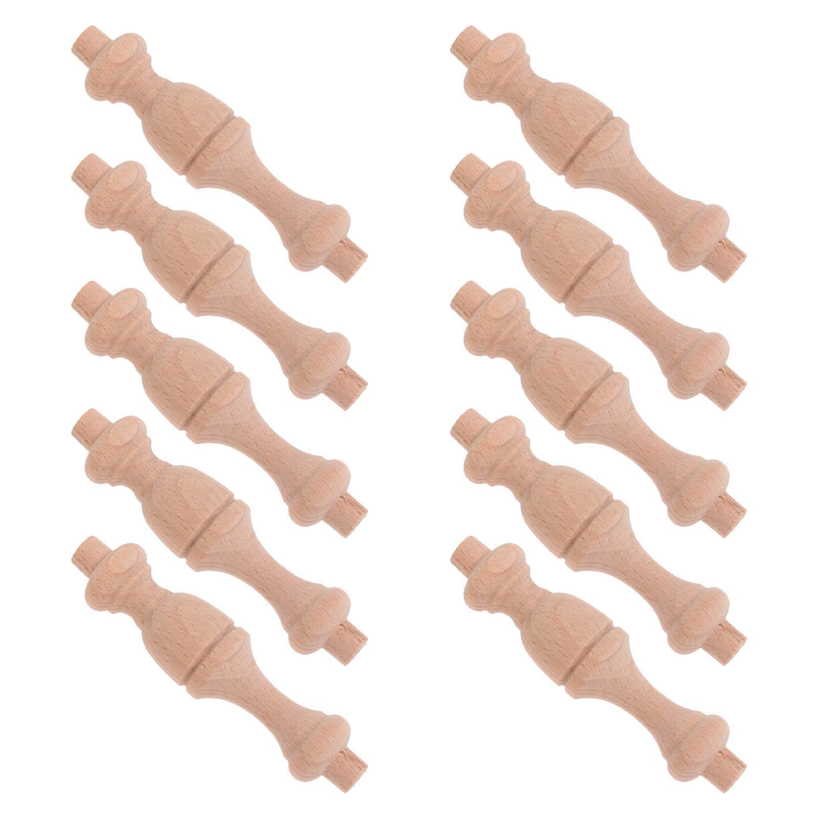 Columna de balaustre romano de madera Beaupretty pack de 10 unidades para armarios de vino