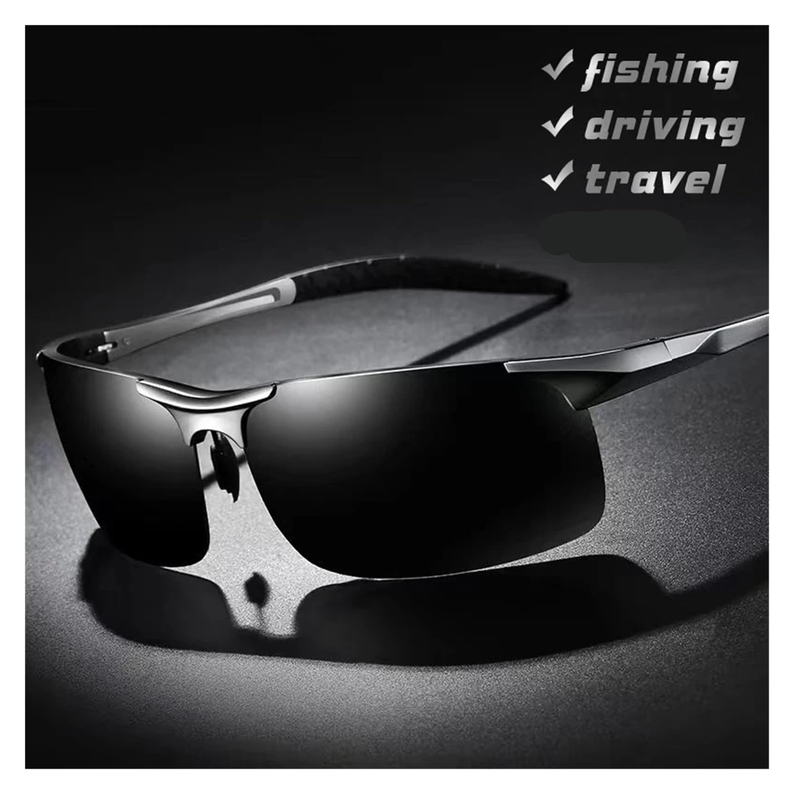 Générique Lunettes conduite alu sans monture hommes