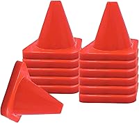 Vista 10 de Heavy Duty Agility Training Cones (2 in, 6 in, 9 in, 12 in, 18 in, 28 in) for Sports and Kids Coaching, Multipurpose Field Marker Cones, Soccer