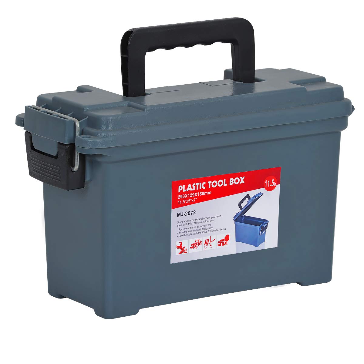 MEIJIA Portable Tool Boxes, Fishing Box, Ideal For Storage of bullets, fishing tools (11.53