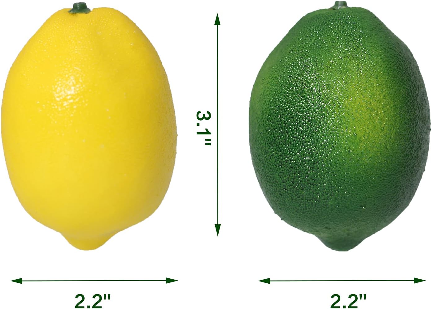 Fake Fruit Artificial Lemons 24 Pcs, Faux Lemon Leaves 12 Pcs Lifelike Fake Lemon Decor for Kitchen Table Cabinet Party Plastic Fruits Photography Prop - Image 7