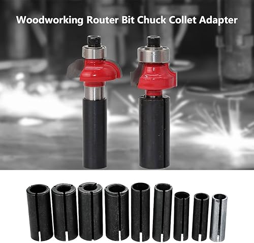 Miniatura 4 de Adaptadores de pinza de mandril para carpintería, adaptador de pinza de mandril de broca, soporte de cortador de fresado de buje dividido para
