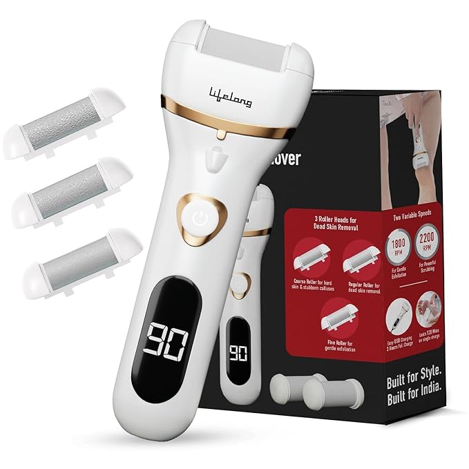 Lifelong Callus Remover for Feet 1 Year Warranty Foot Scrubber for
