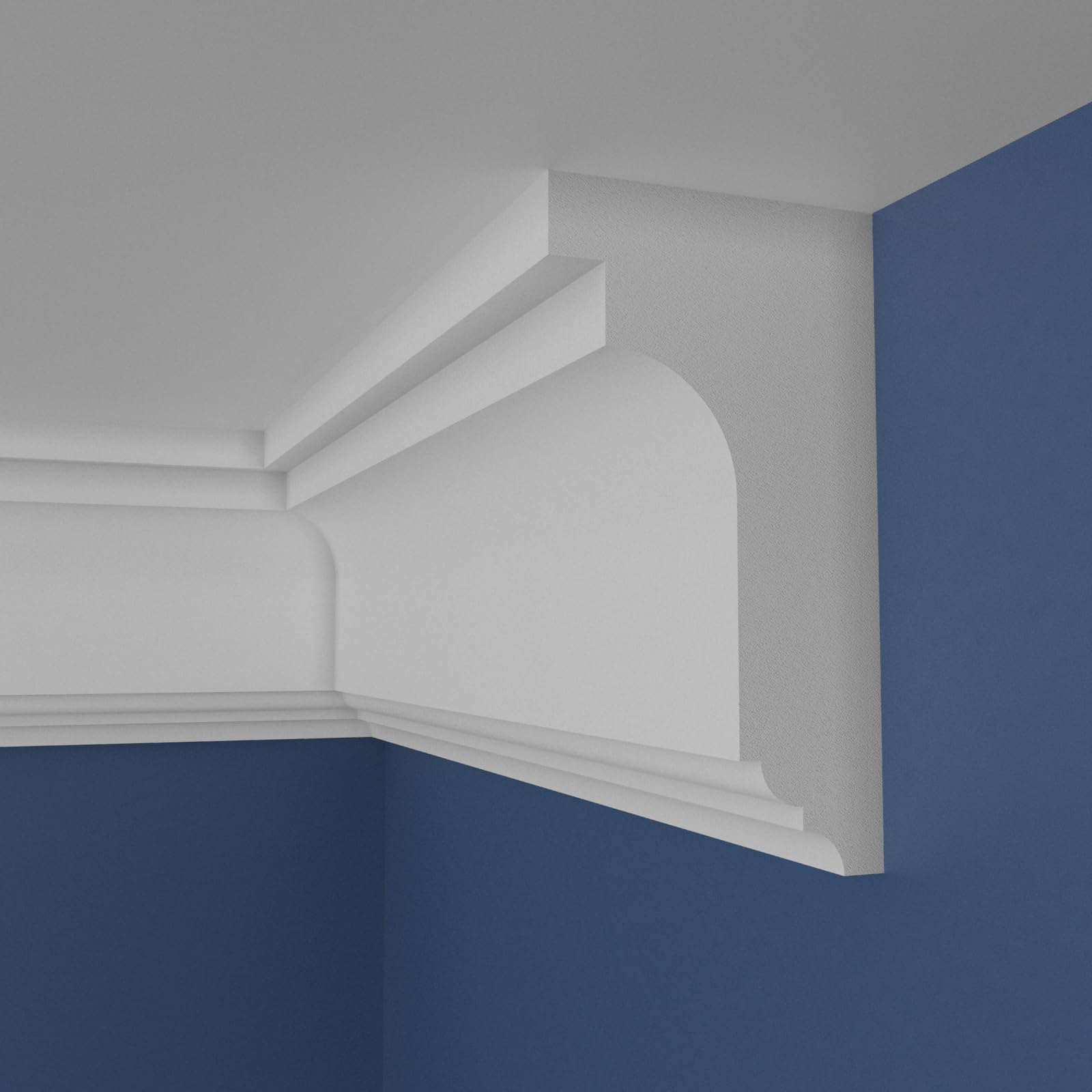WOLDECOR XPS Cornice Coving – Decorative Coving Moulding for Ceilings, Lightweight Paintable Ceiling Coving Trim, Easy DIY Installation, Durable and Moisture Resistant (WS09, 16 Meters) — image 1