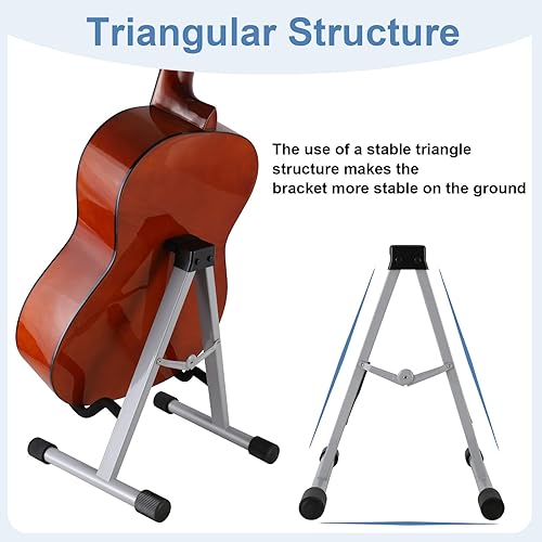 Miniatura 6 de EASTROCK Kit de guitarra eléctrica de tamaño completo de 39 pulgadas, soporte profesional portátil, gris