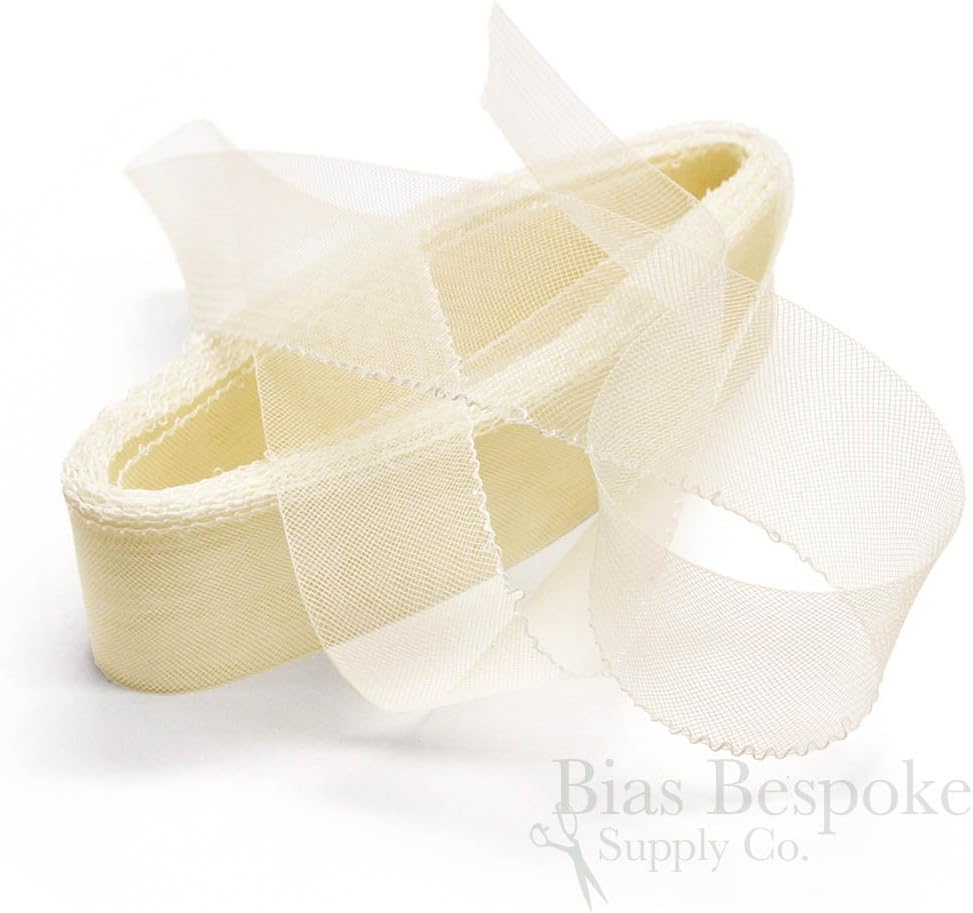 25 Yards of Soft Horsehair Braid with Gathering Thread 6" Wide, Buttercream
