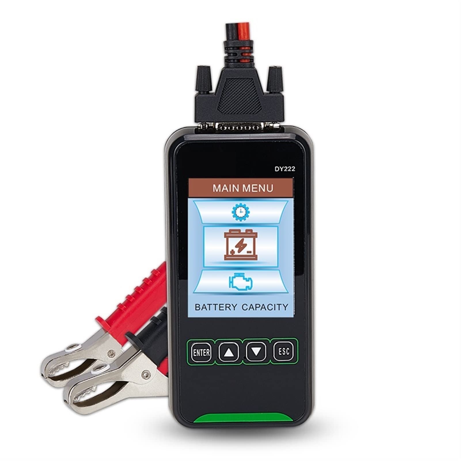 EDEDE Tester Batteria DY222. Tester della Batteria for Auto 1 2 V 24V. Digital Automotive Diagnostic Battery Tester Analyzer 200 0cca. Strumento di Prova di Ricarica a manovella