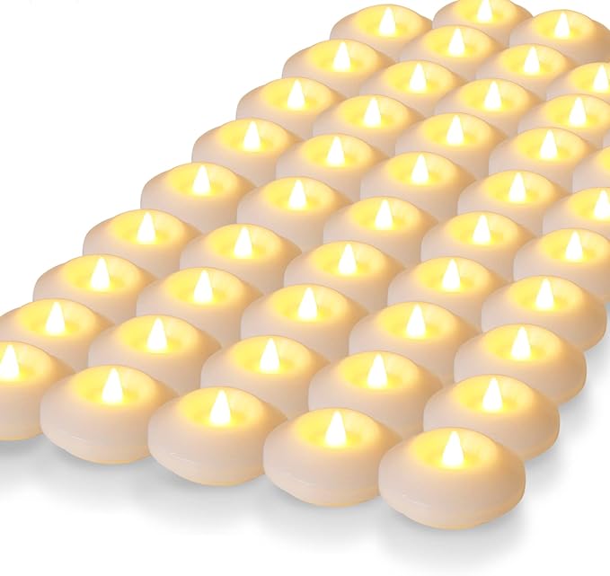 LARDUX Pack of 48 LED Floating Candles 3 Inch Flameless