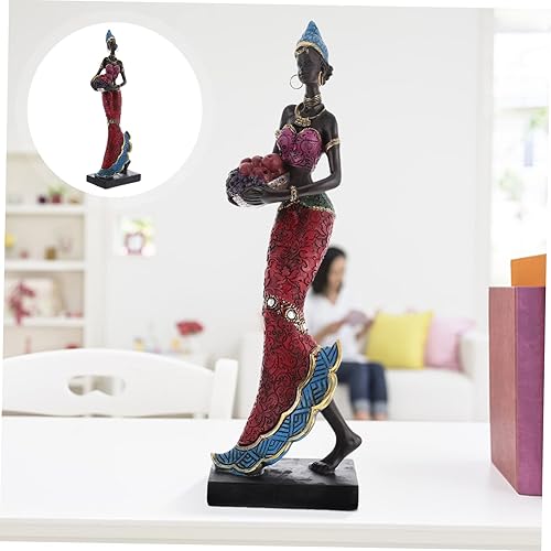 Miniatura 6 de Abaodam 1 pieza de ornamento de mujer africana, hermoso cuerpo, estatuas de arte africano, decoración de escritorio, escultura africana, decoración
