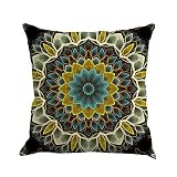KItipeng Housses de Coussin,Taies d'oreiller,45 x 45 CM Taie d'oreiller Carrée Mandala Rétro Imprimé Bohème Throw Pillow Case Coussin Housse Bureau Restaurant Canapé Chambre Salon Home Decor