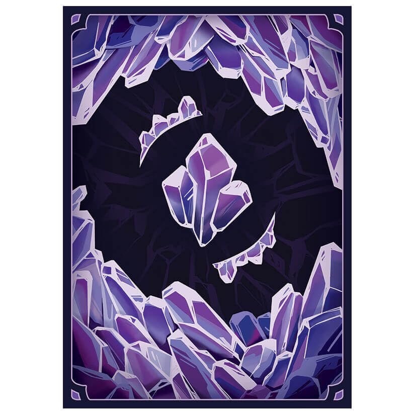 Fantasy North - Crystal - Elements Series II - 100 Textured Matte TCG Card Sleeves - Fits Magic MTG Commander Pokemon and Other Card Games - Playing Card Sleeves
